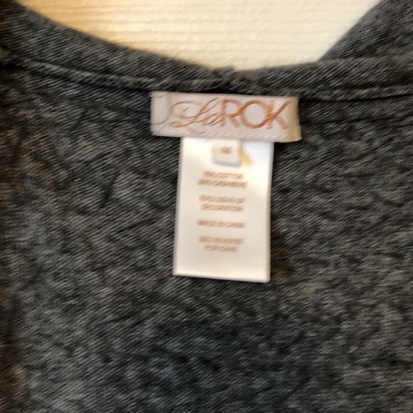 LaRok Palette-Shouldered Cashmere Bland Short Sleeve Hoodie in Charcoal - Picture 8 of 9